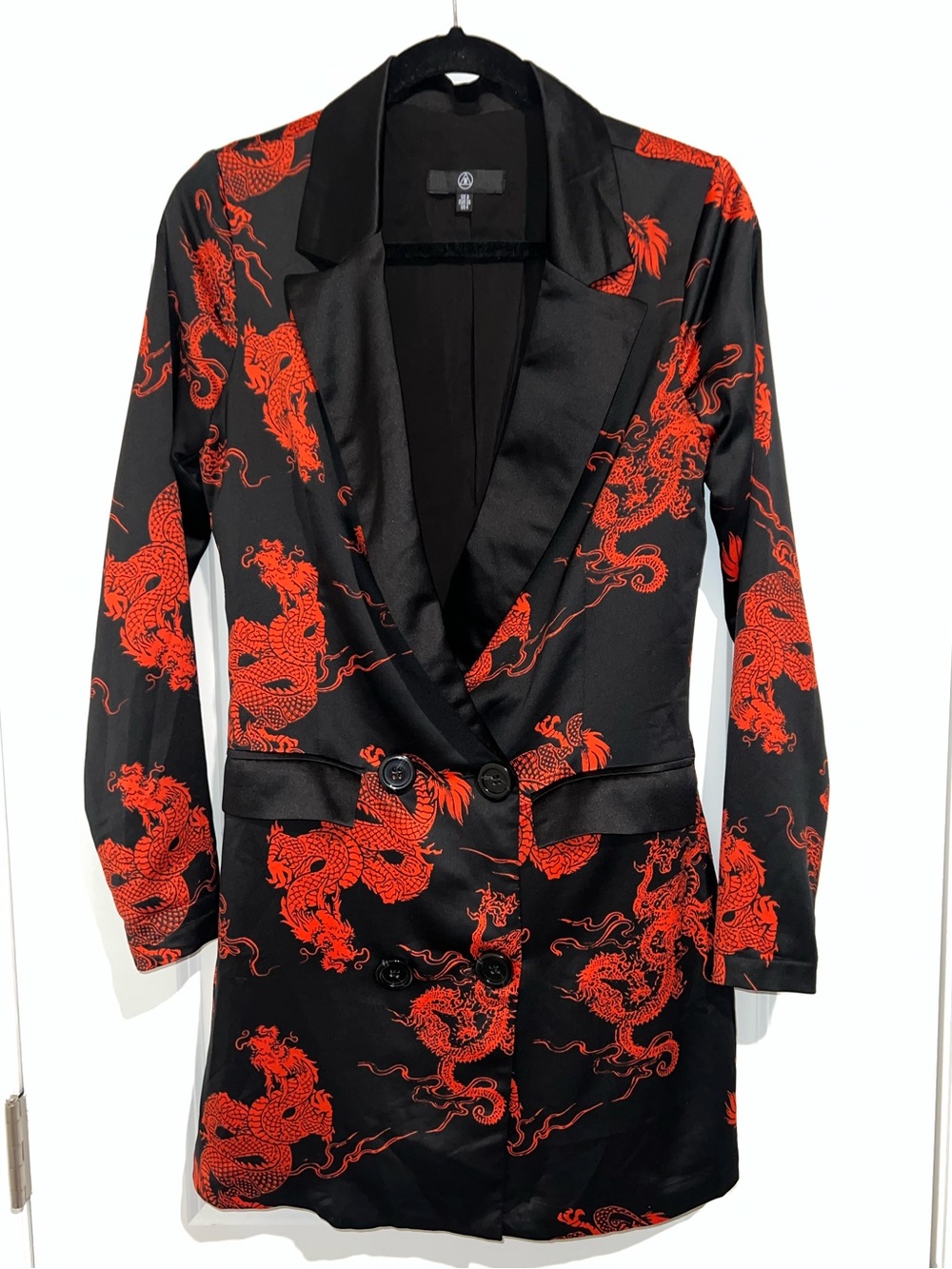 Missguided Red Dragon Print Blazer | Women’s size 4